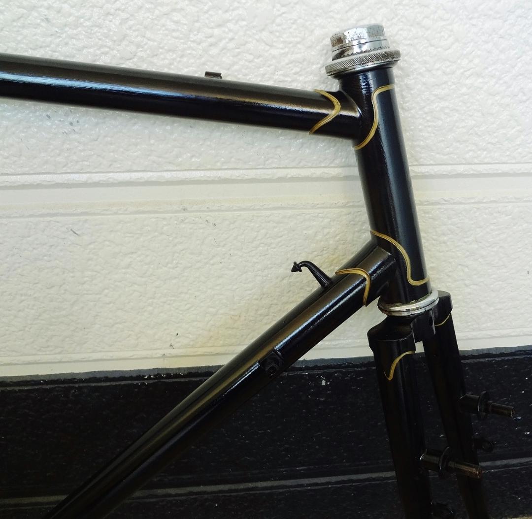 【リペイント　良品】　ヴィンテージ　クロモリ　ロードバイク フレーム　黒