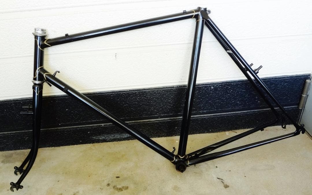 【リペイント　良品】　ヴィンテージ　クロモリ　ロードバイク フレーム　黒
