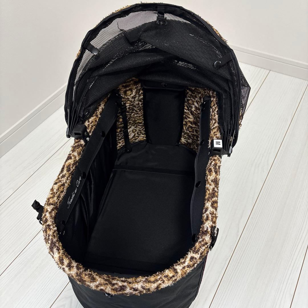 天使のカート　レオパード柄 犬用キャリー　バッグ　Mサイズ