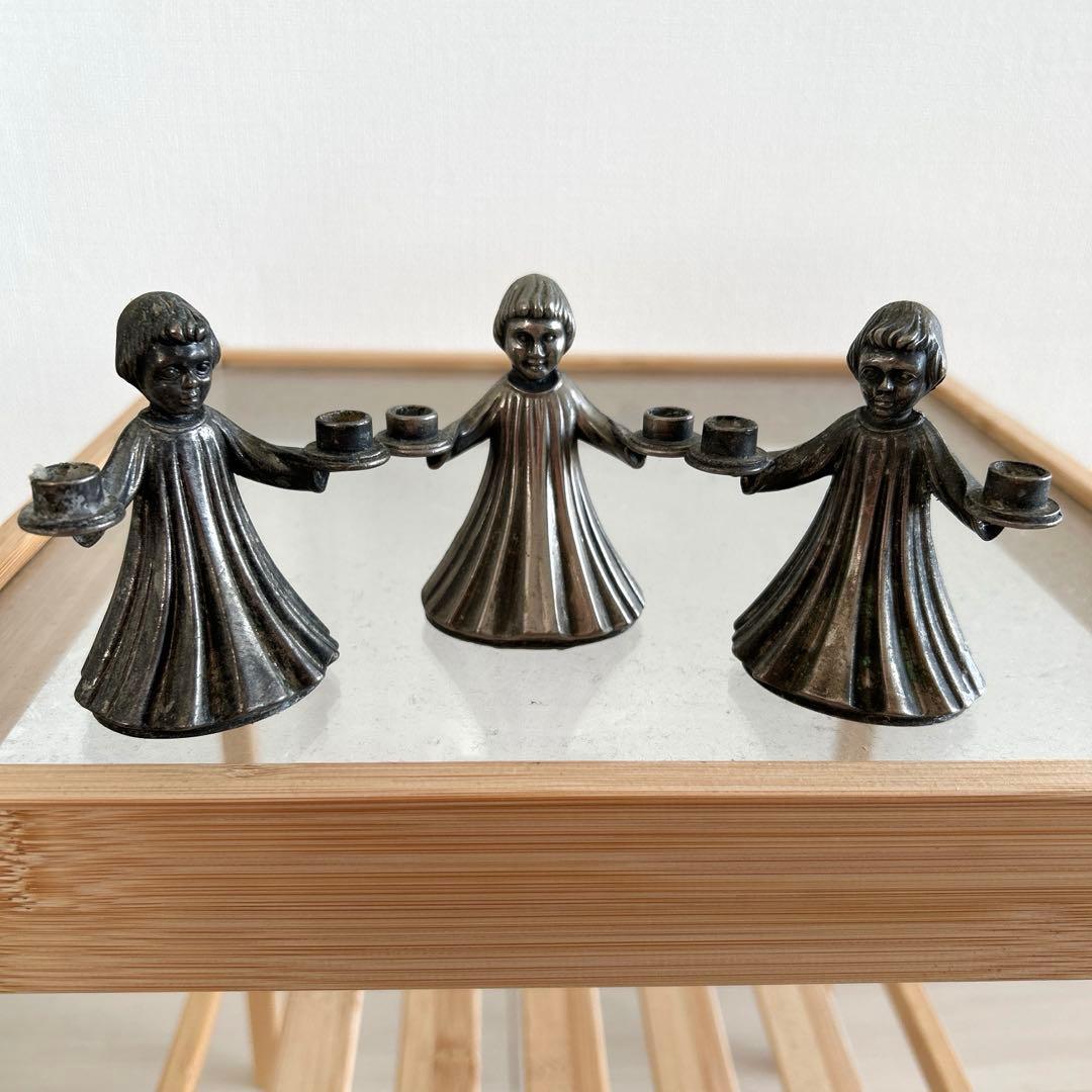 イタリア製　アンティーク　キャンドルスタンド　真鍮製