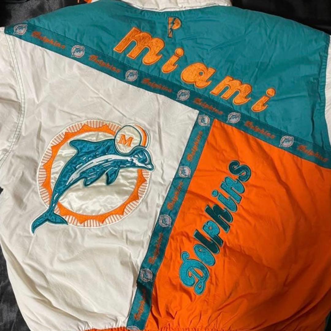 NFL マイアミ ドルフィンズ 刺繍 ナイロン ジャケット アメリカ古着