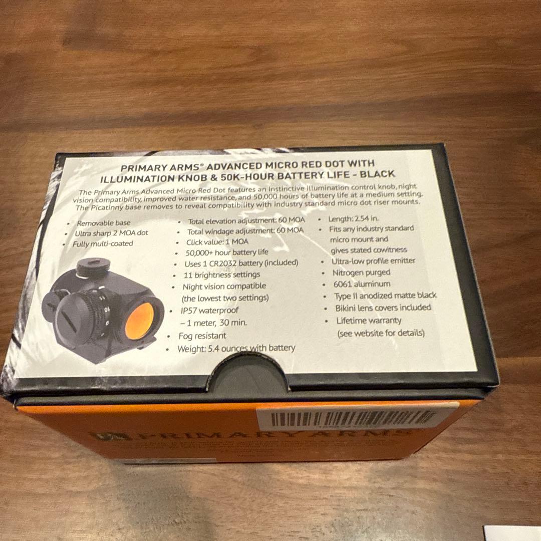 【実物】Primary Arms Advanced Micro Red Dot