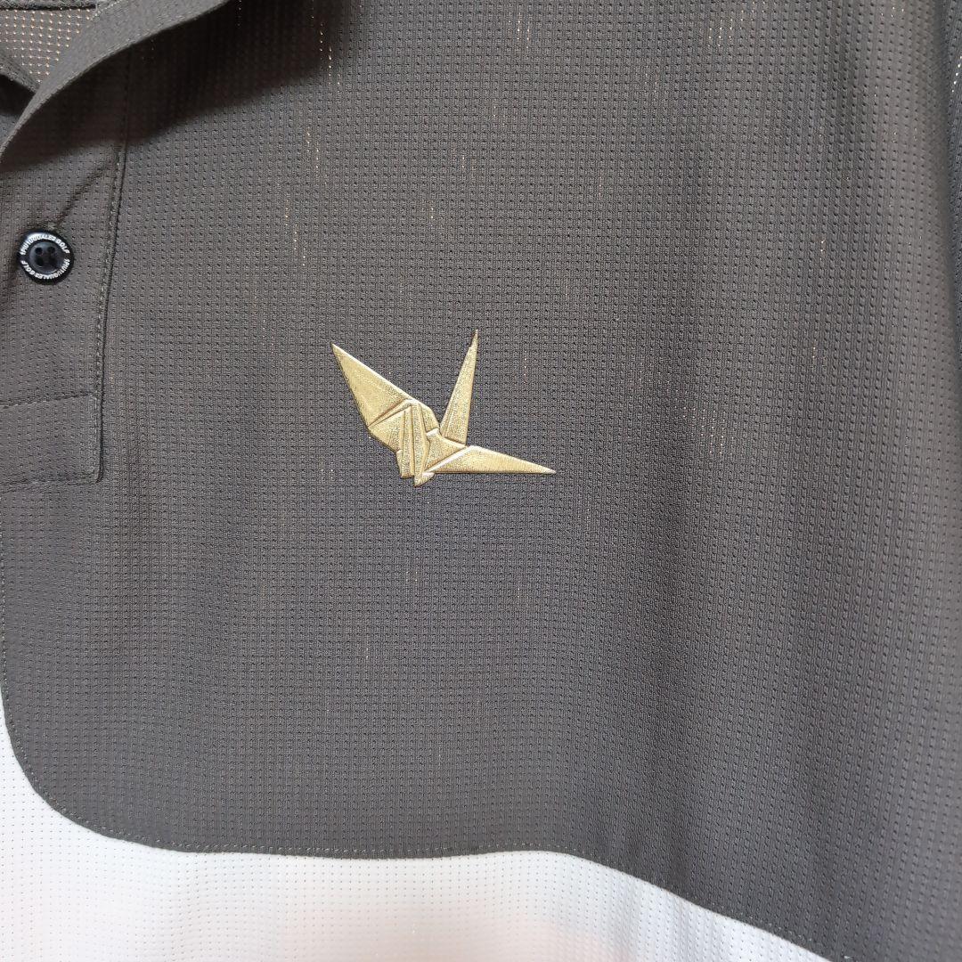 1PIU1UGUALE3 GOLF ゴルフシャツ 深緑 白 茶 VI