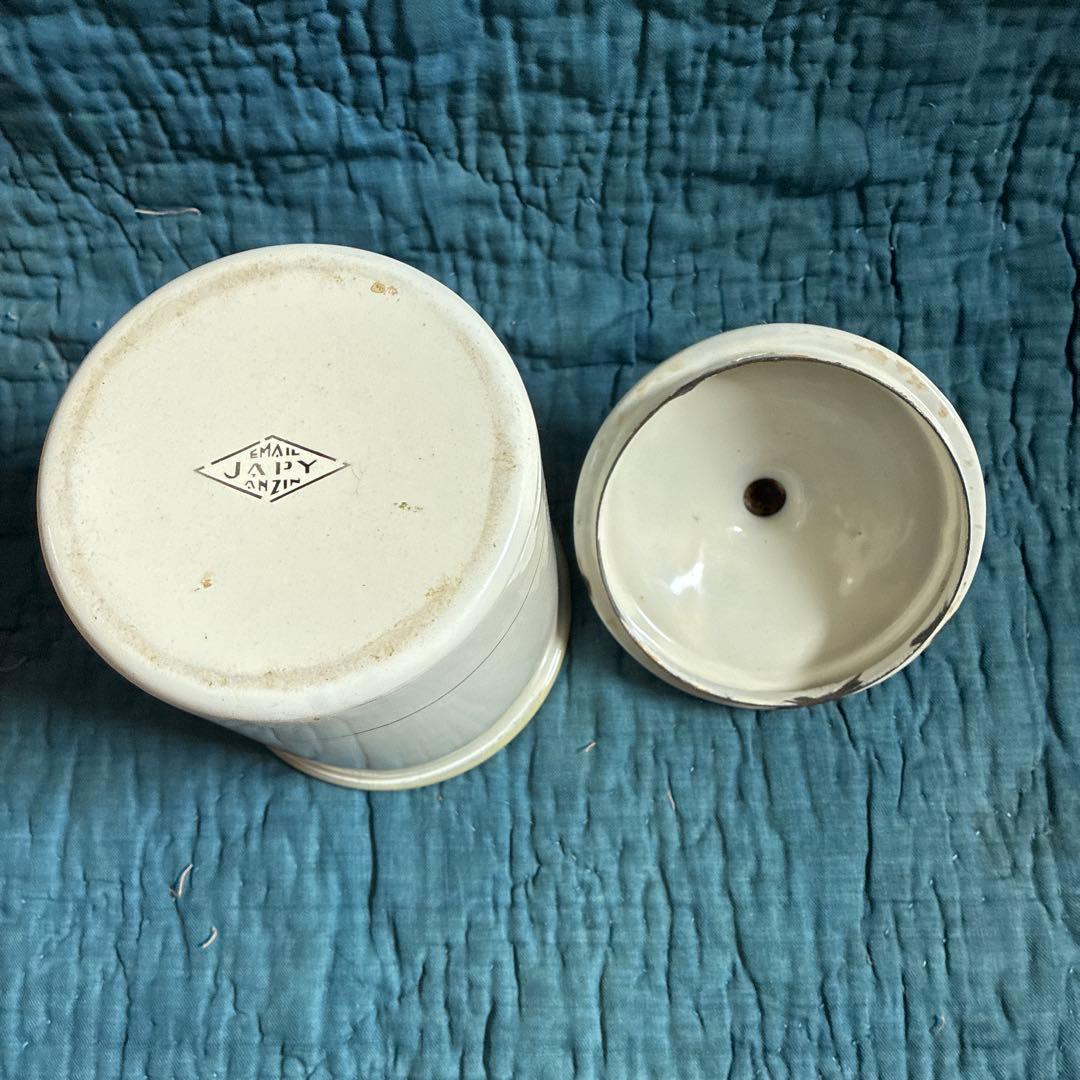 フランス　アンティーク　JAPY ホーロー　キャニスター