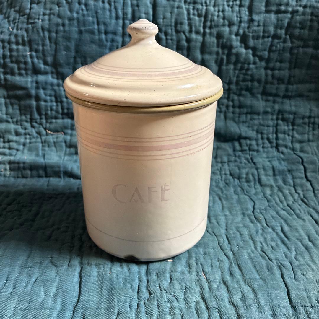 フランス　アンティーク　JAPY ホーロー　キャニスター