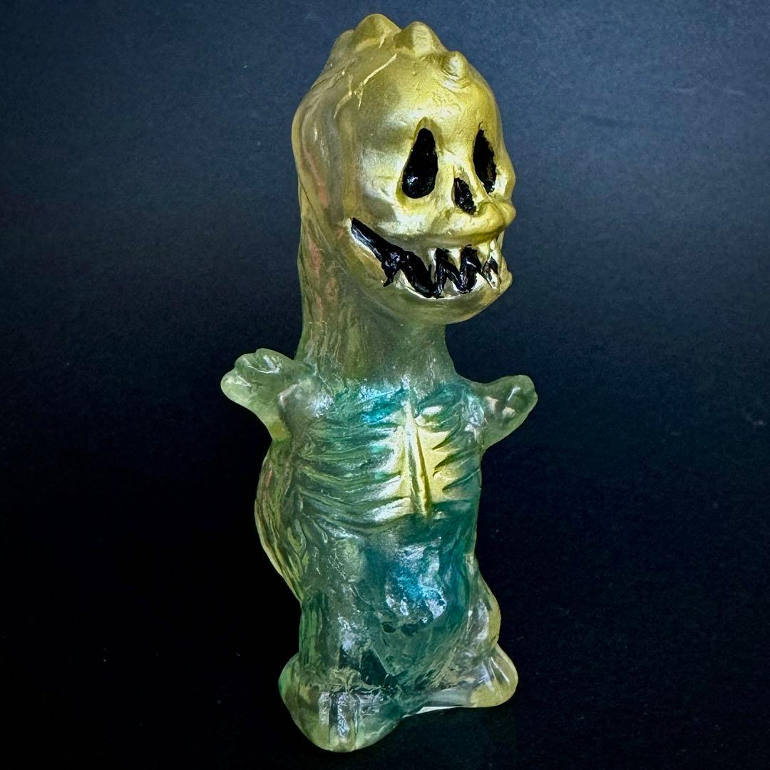 エレガブ ドクロ太郎怪獣シリーズ 【ホネゴン】インディーズ ソフビ 指人形 金