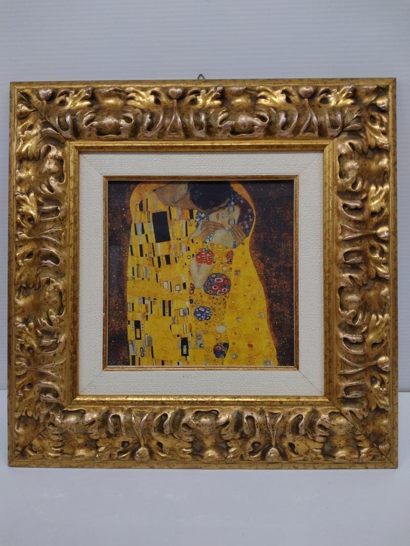 クリムト 接吻 絵画 金縁 イタリア製 インテリア