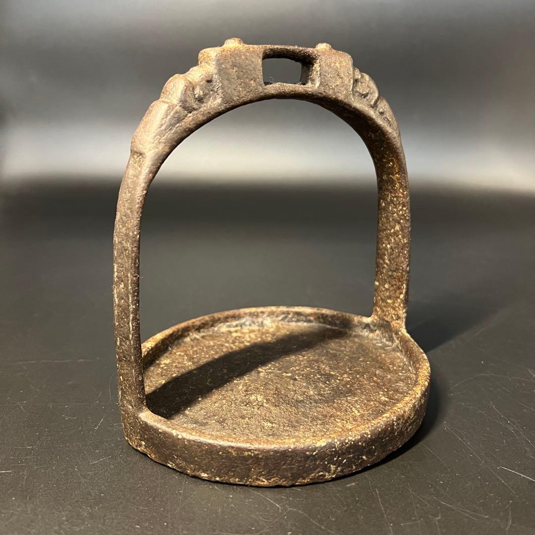 ◎古道具 庵々◎李朝後期 鉄製馬具 李朝 鐙■古道具古美術骨董茶道具華道具武具