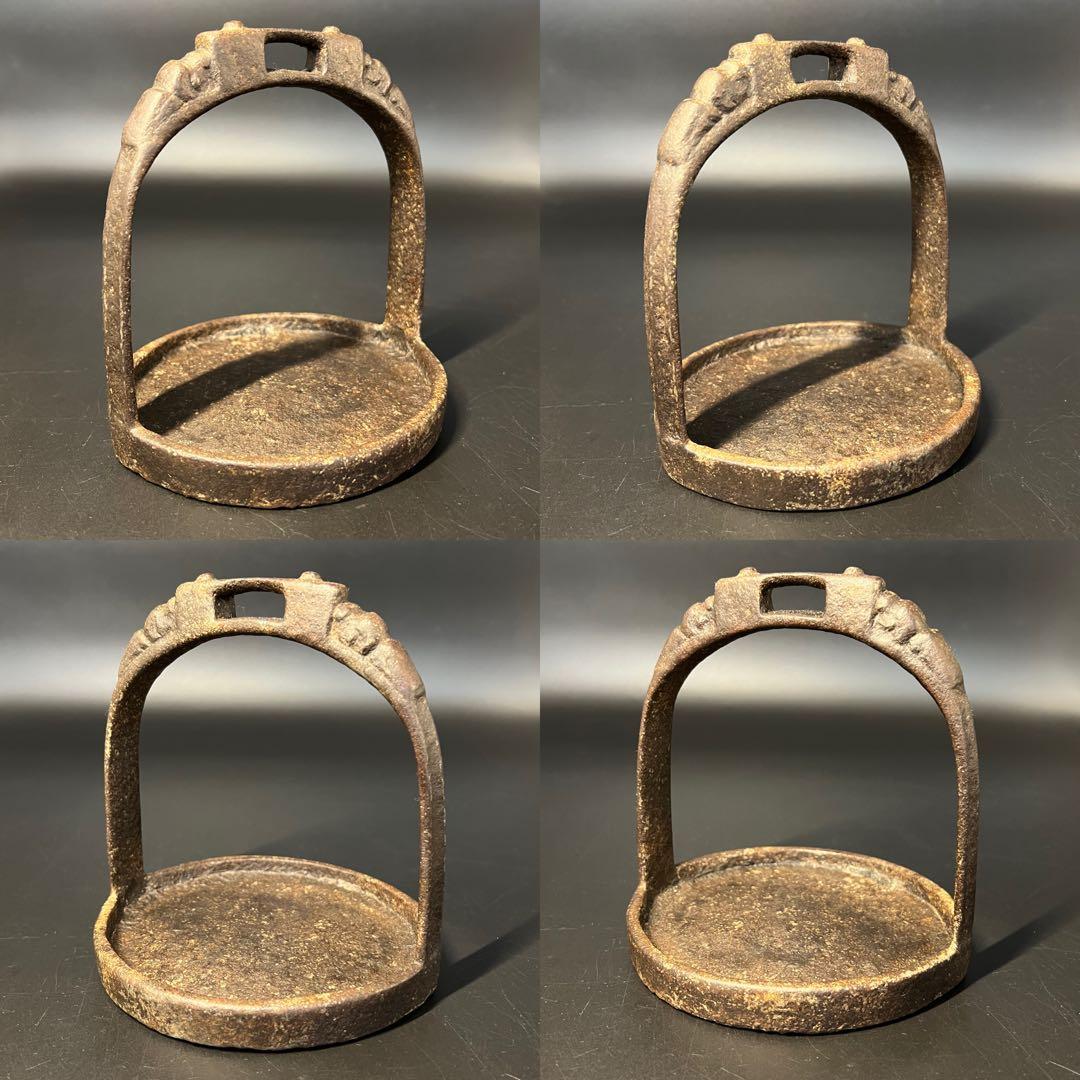 ◎古道具 庵々◎李朝後期 鉄製馬具 李朝 鐙■古道具古美術骨董茶道具華道具武具