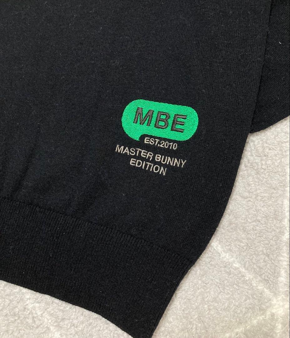 新品 パーリーゲイツ マスターバニー カシミヤ混 タートルネックニット(5)L黒