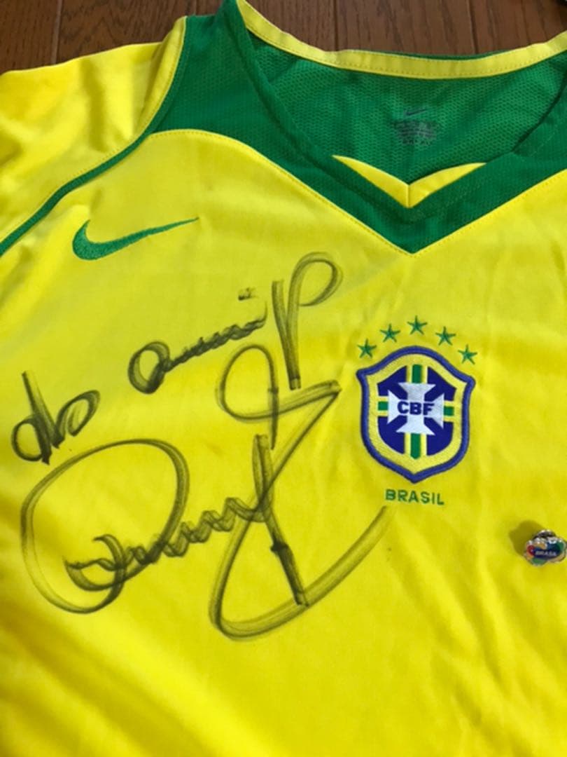 ブラジル代表ユニフォーム　ドゥンガ　サイン入り
