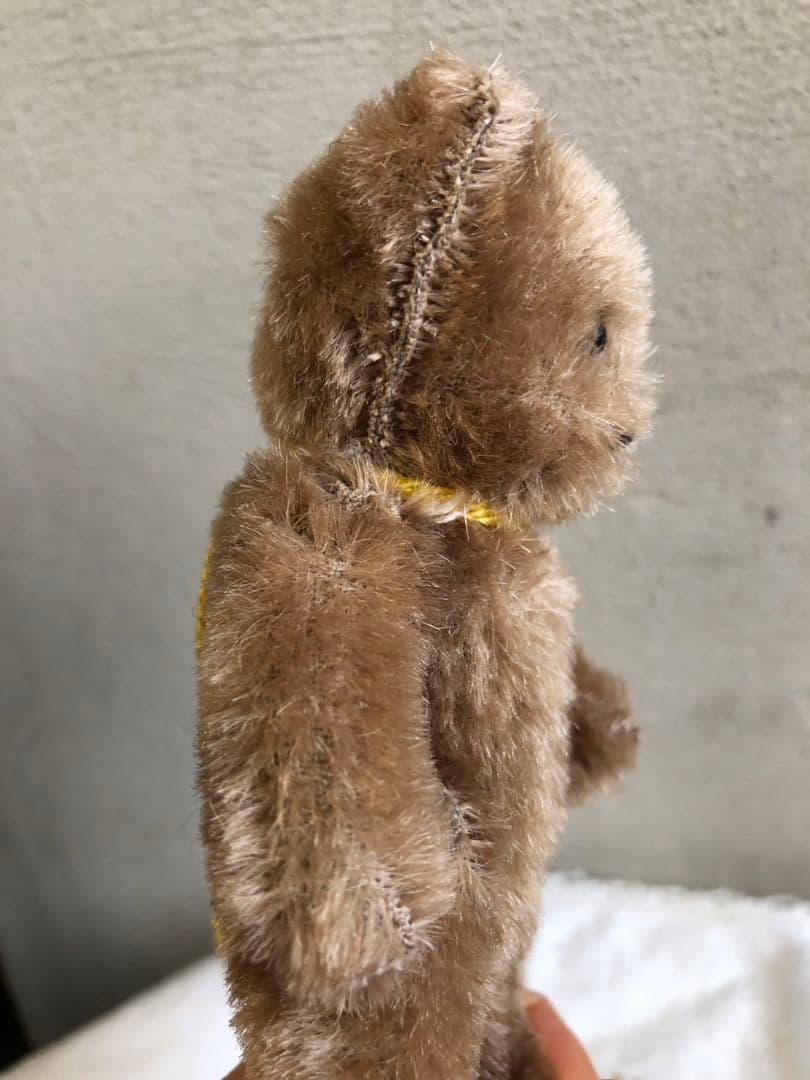 小さなテディベア 黄リボン アンティーク テディ