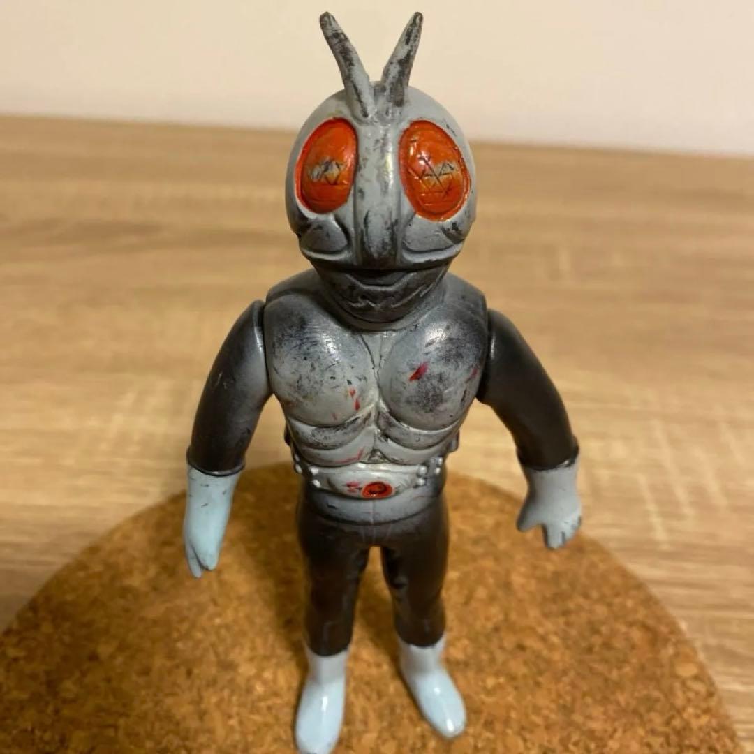 当時物 昭和レトロ ソフビ 旧バンダイ 仮面ライダー1号 石森プロ　東映