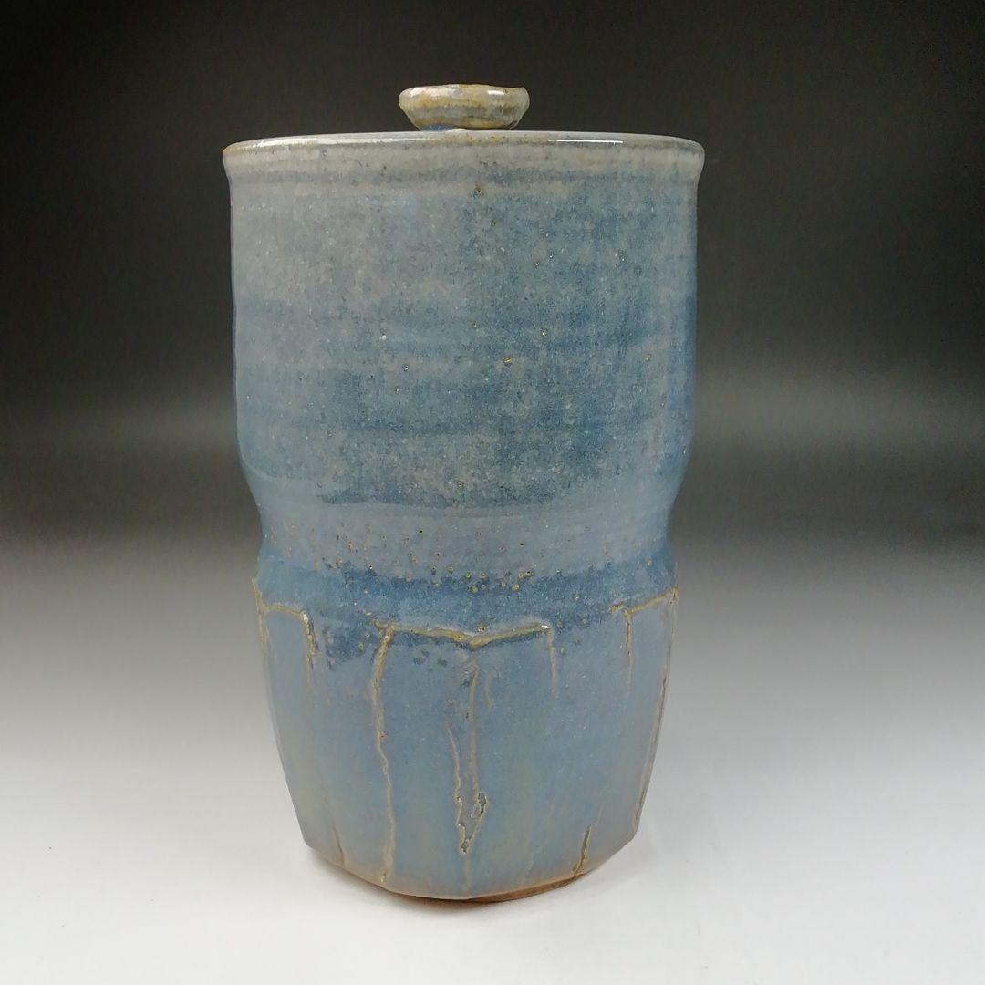 Ｔ６８６　水指　『熊野焼』『細水指』『皿谷実 造』　共箱　茶道具