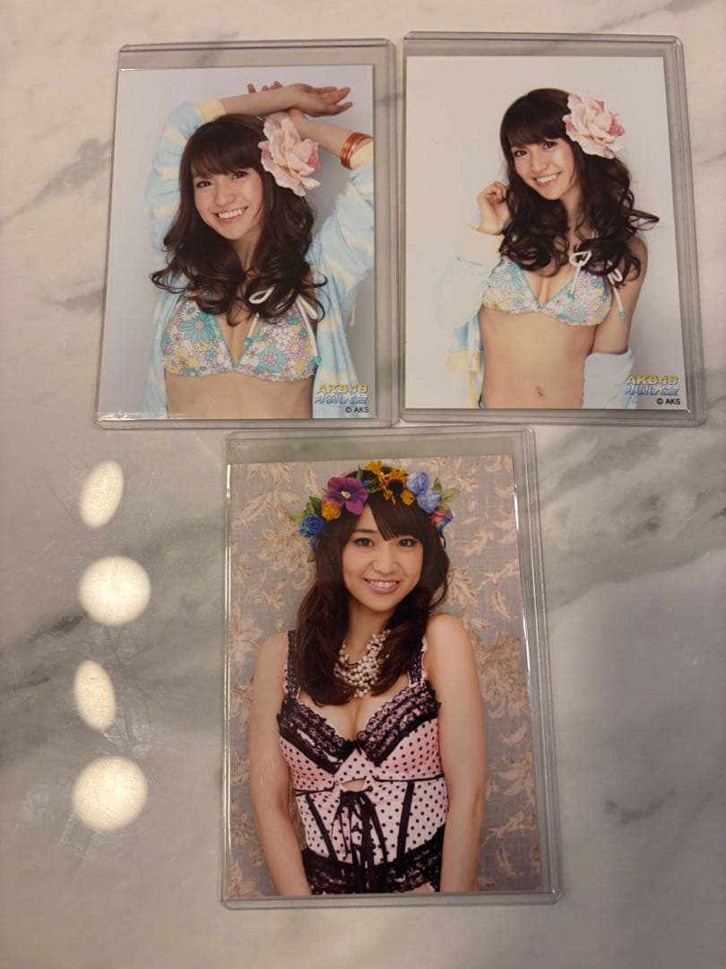 【本物保証】AKB48大島優子生写真 水泳大会コンプ ランジェリー会場限定