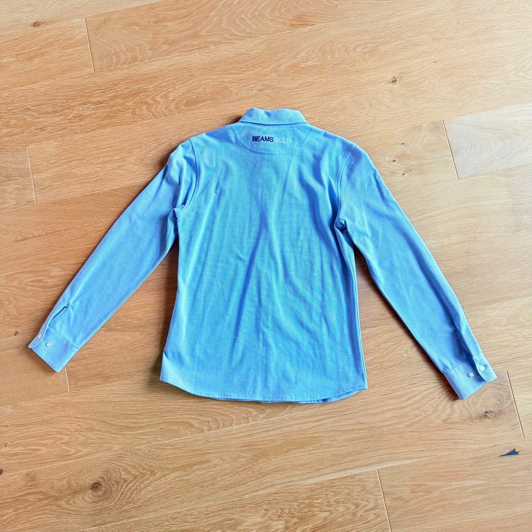 【新品未使用】BEAMS GOLF レディース ボタンダウンシャツ 長袖 SAX