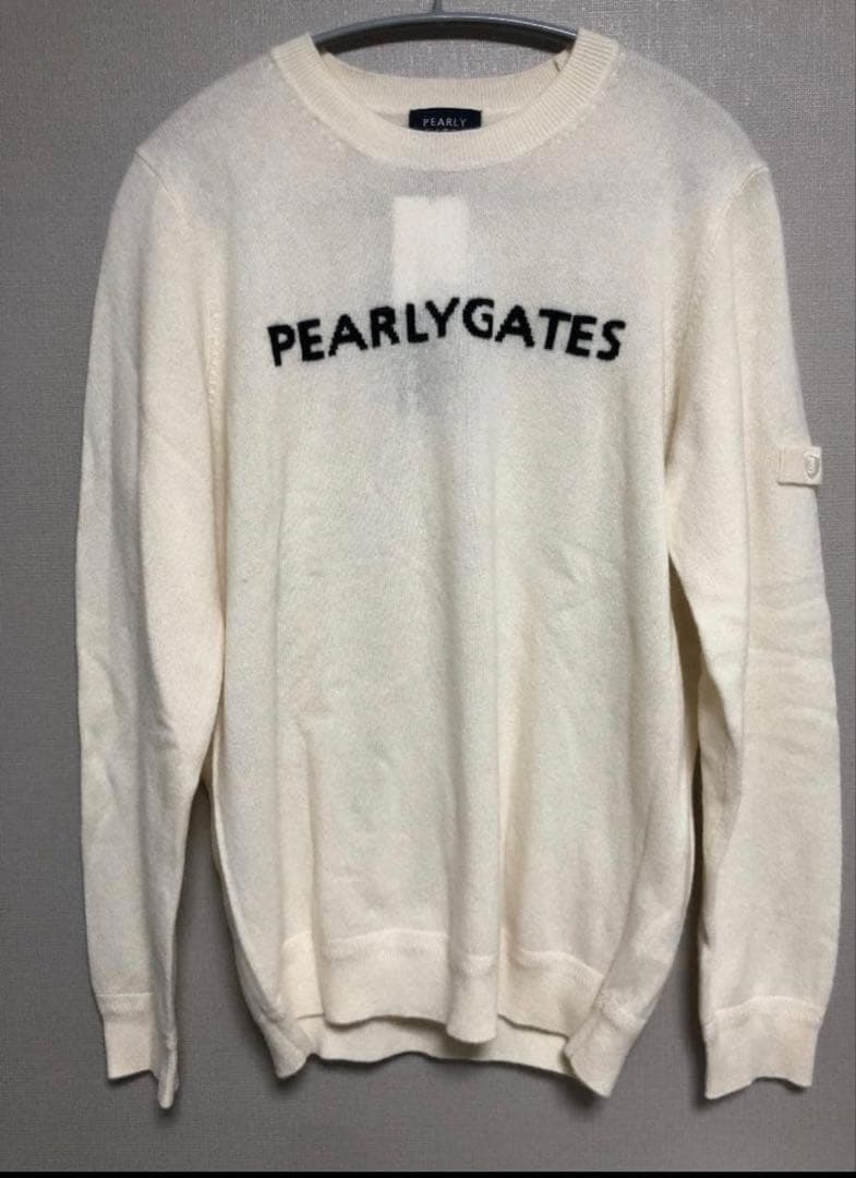 未使用タグ付き パーリーゲイツ セーター カシミヤ 5 L オフホワイト