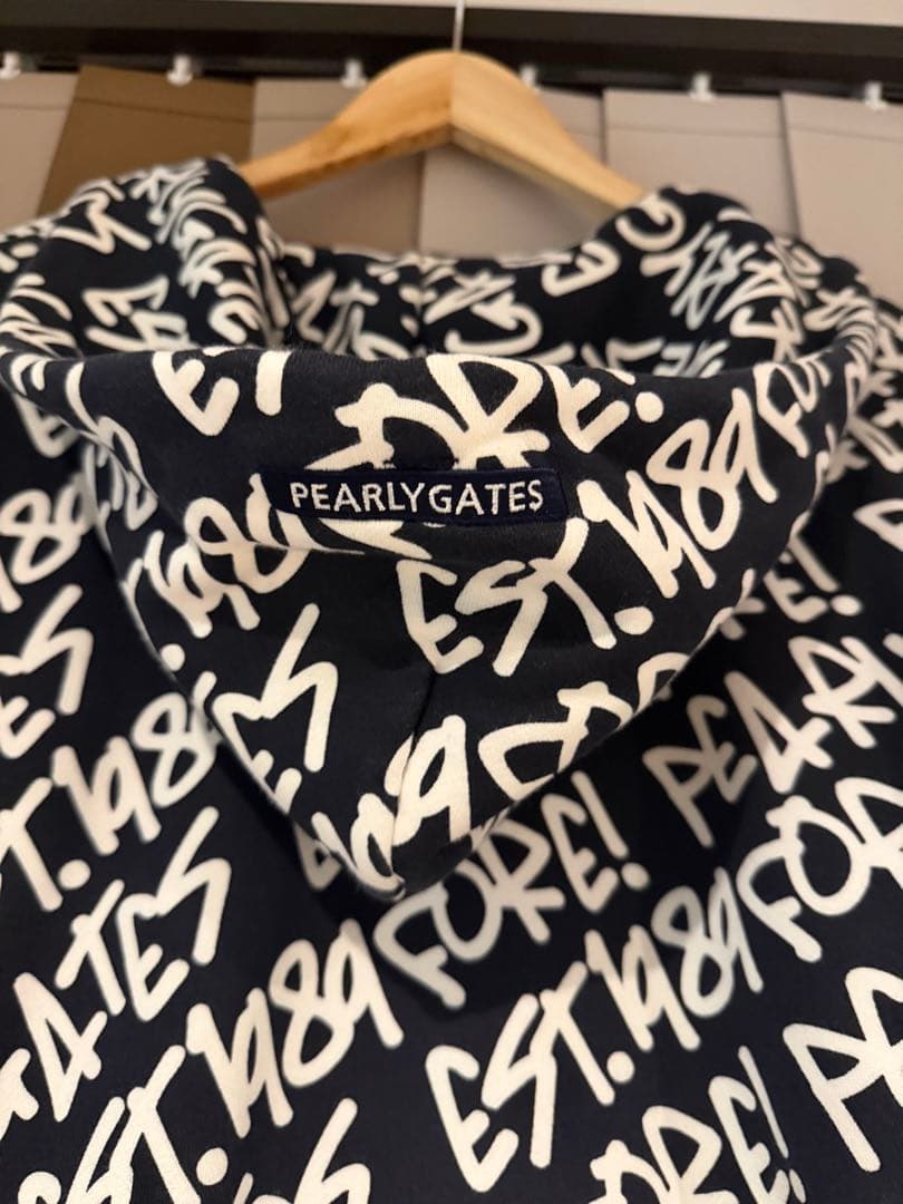 パーリーゲイツ　ジップパーカー　裏起毛　サイズ4 ネイビー