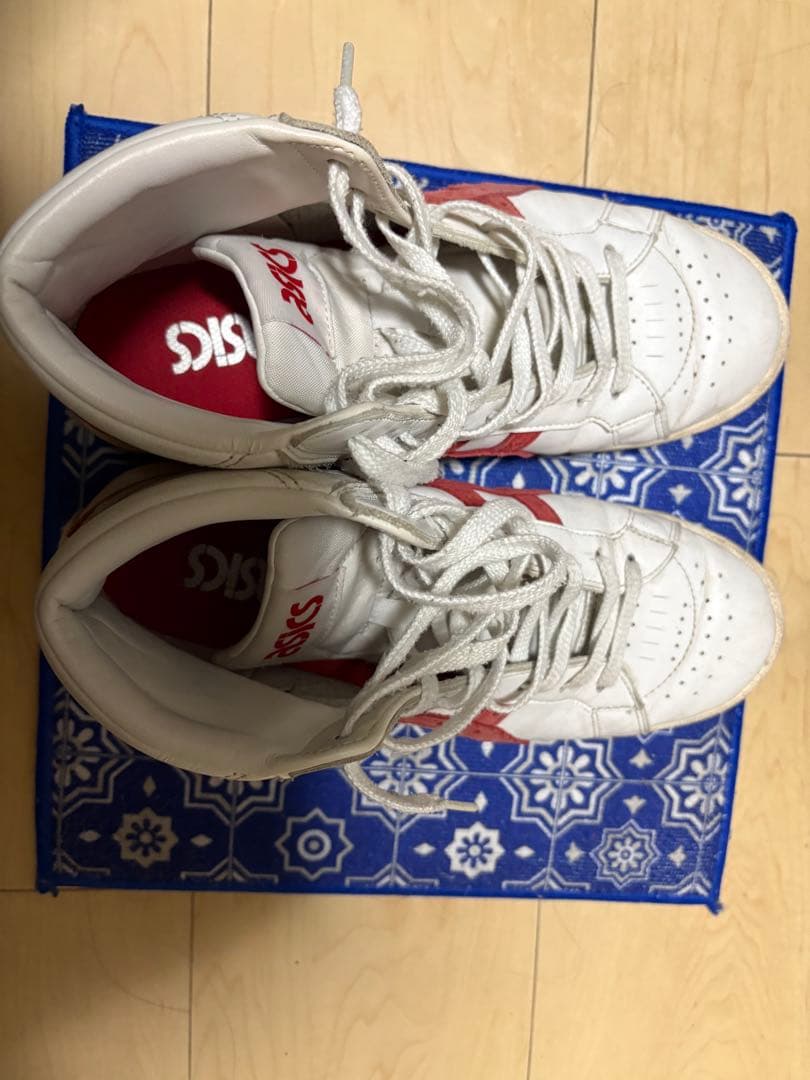 ASICSシューズ 25.5cm ホワイト/レッド