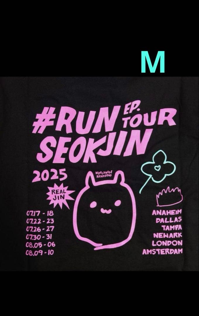 公式 RUNSEOKJIN_EP.TOUR ツアーTシャツ ジン BTS JIN