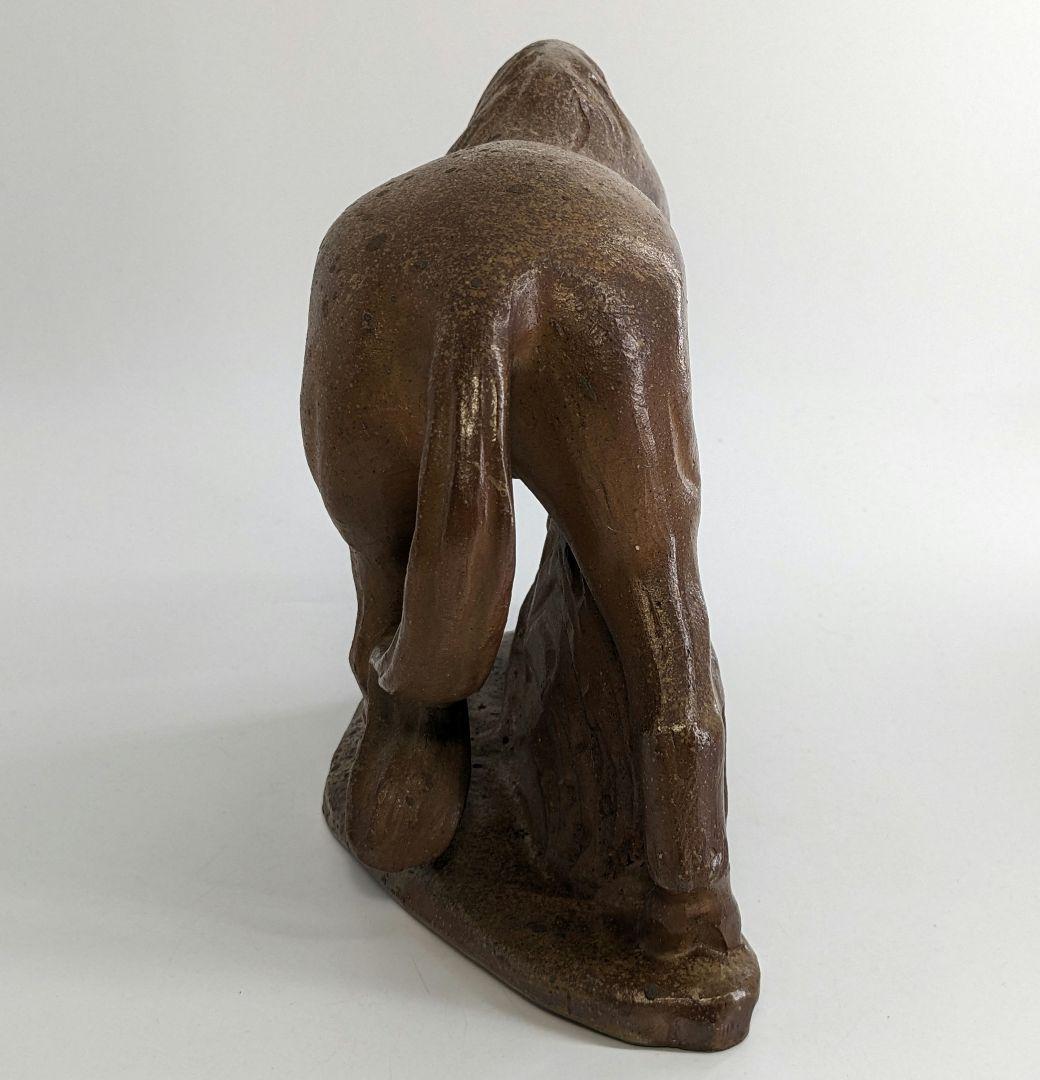 岡山県重要無形文化財 浦上善次 備前焼 午置物 干支 馬 工芸品 細工物 在銘