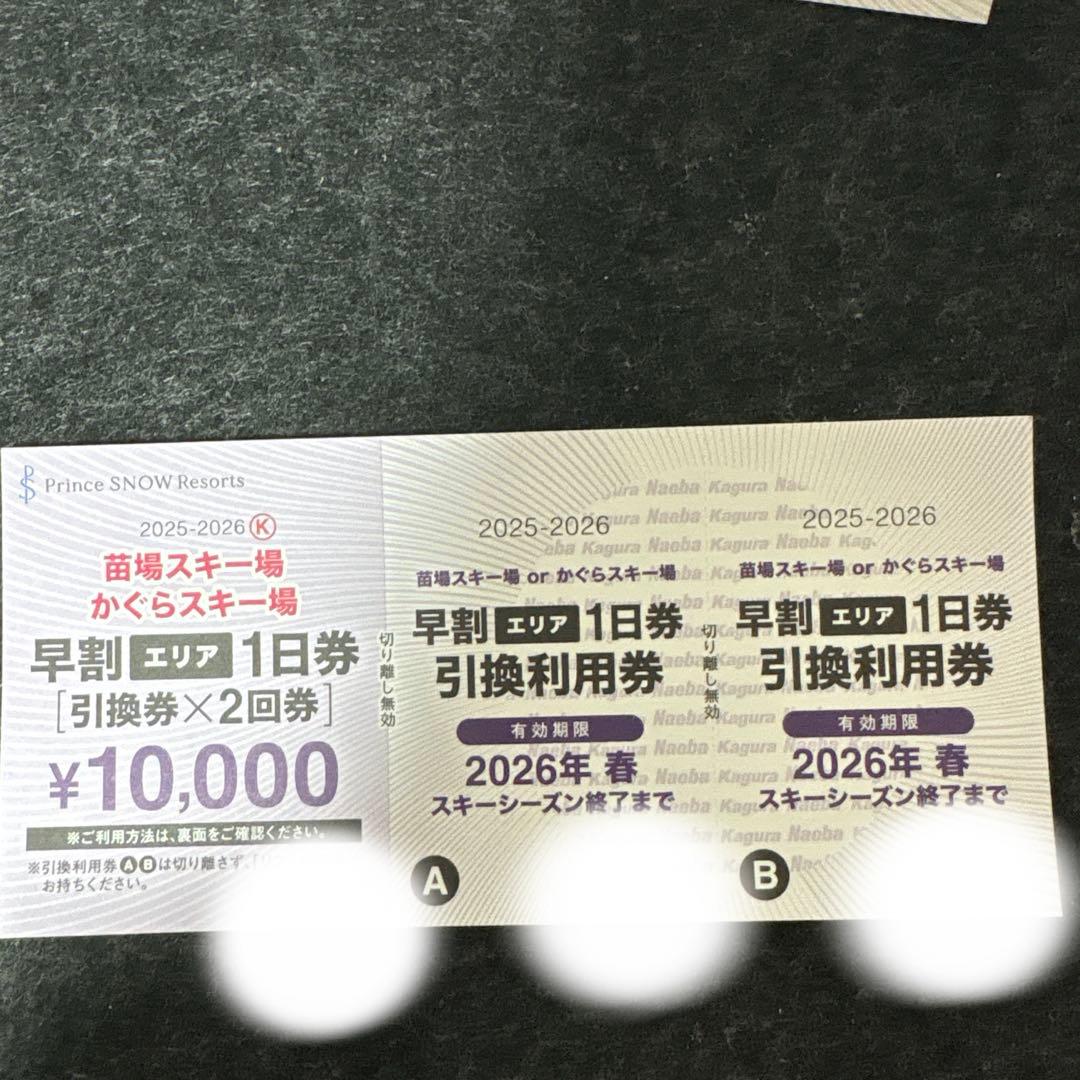 苗場スキー場　かぐらスキー場リフト券