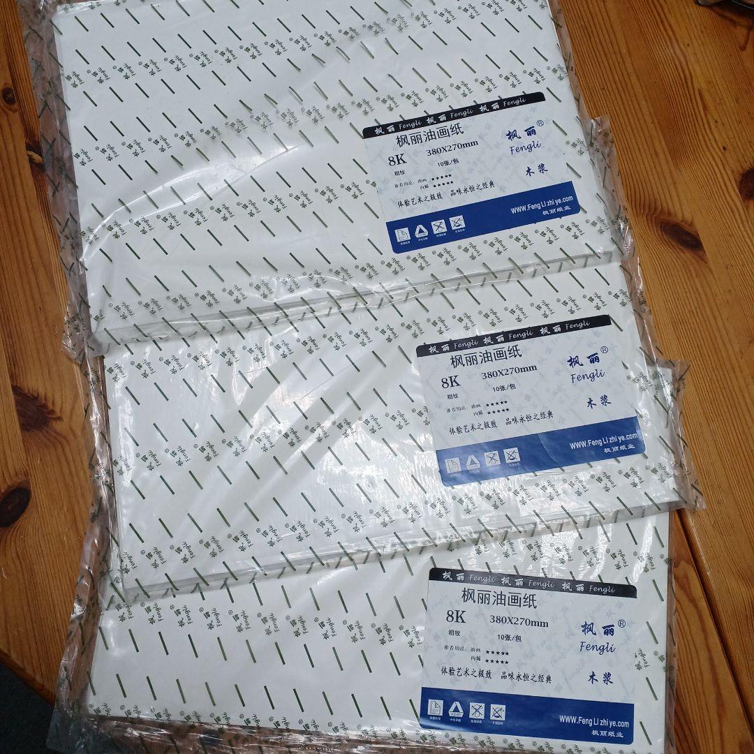 ペーパーパレット５点　油彩画・アクリル画・水彩画用 +　油画紙　８点 セット