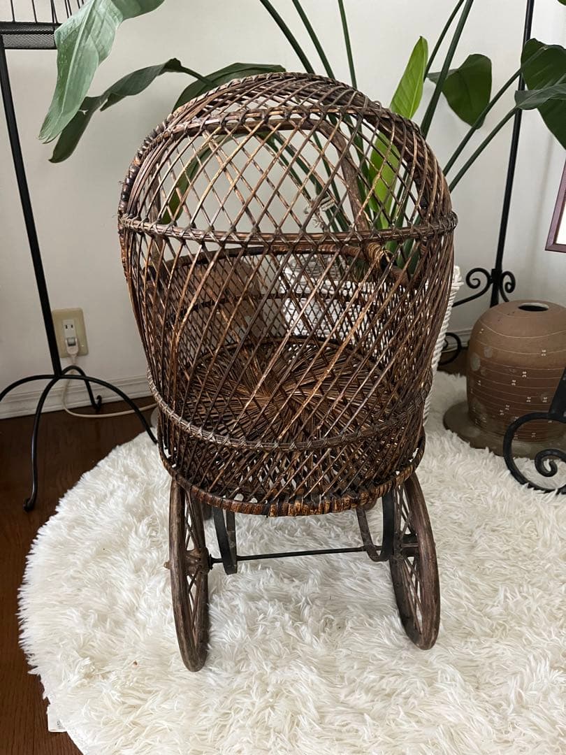 イギリスヴィンテージ 1940年 ドール乳母車 baby carriage 大