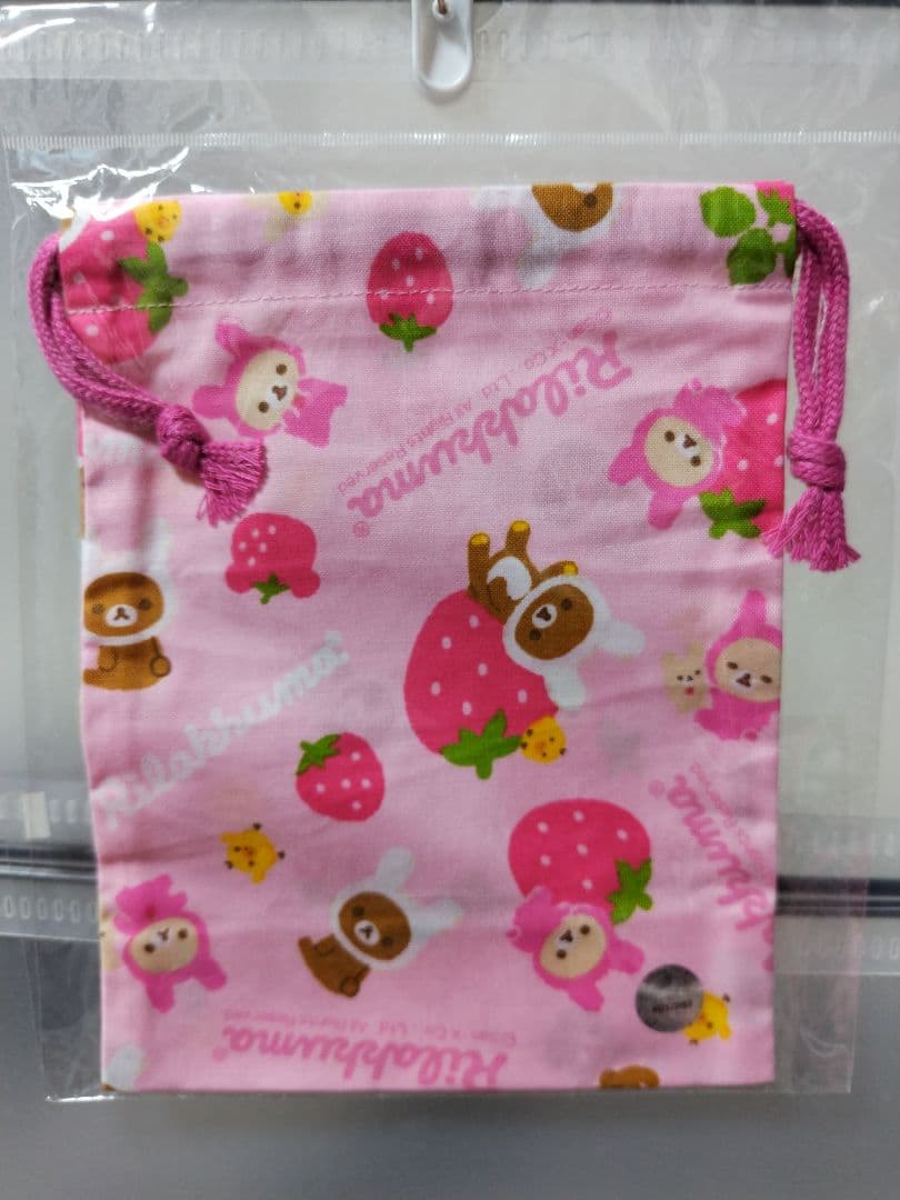 ♡新品未使用♡リラックマ ランチトート　＋巾着＋ナフキン　3点　レトロ　苺