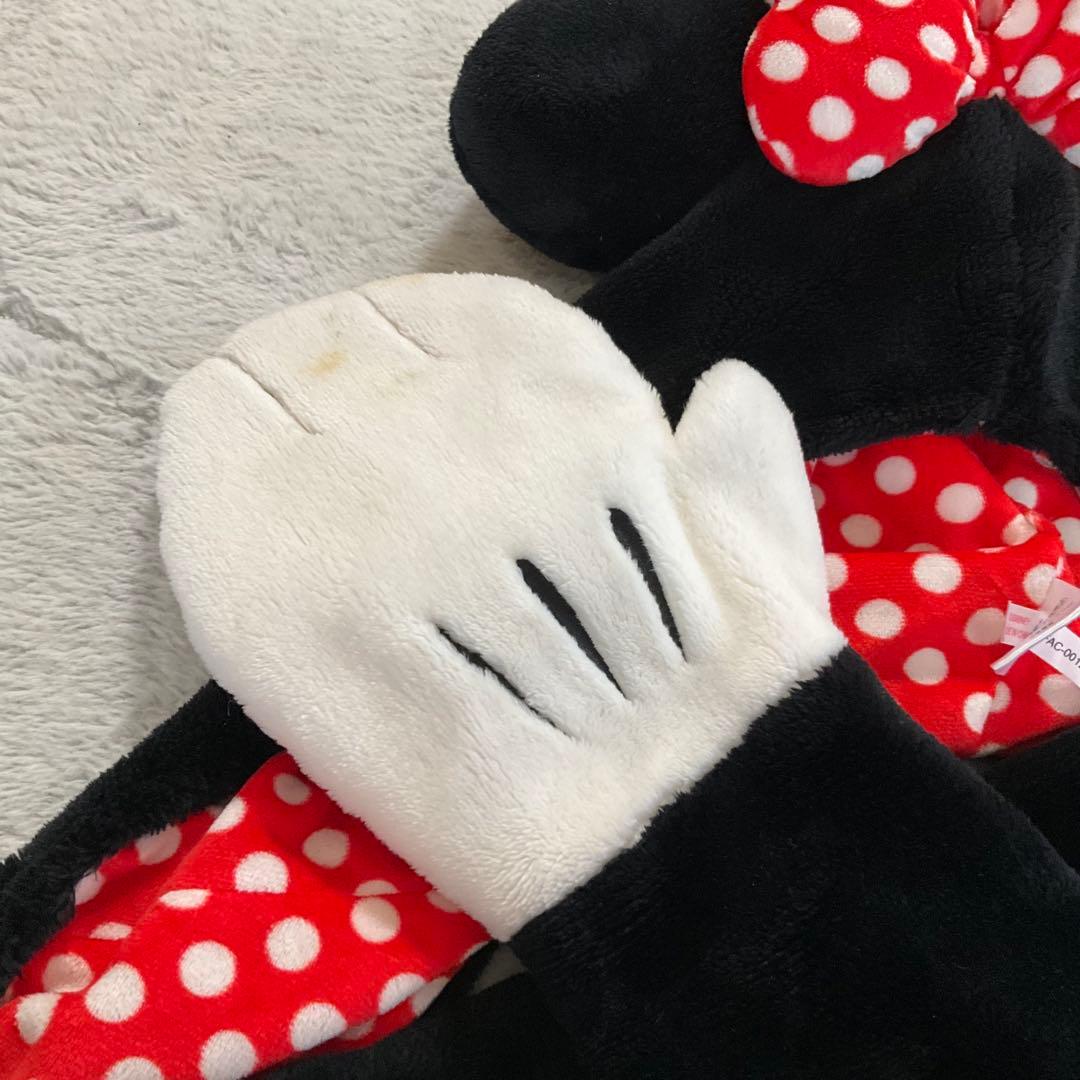 【廃盤】ディズニー　ミニーファンキャップマフラー　ミニーちゃん　被り物