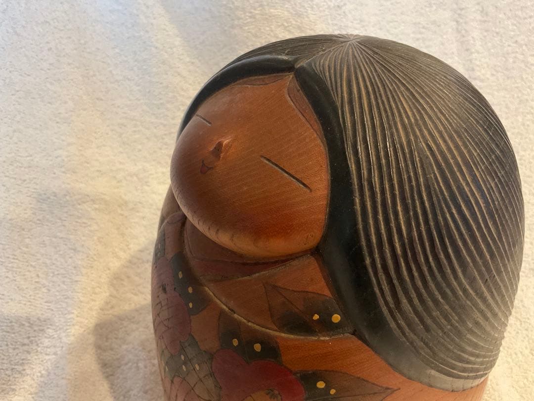 創作こけし　加藤作 1985年製　山椿