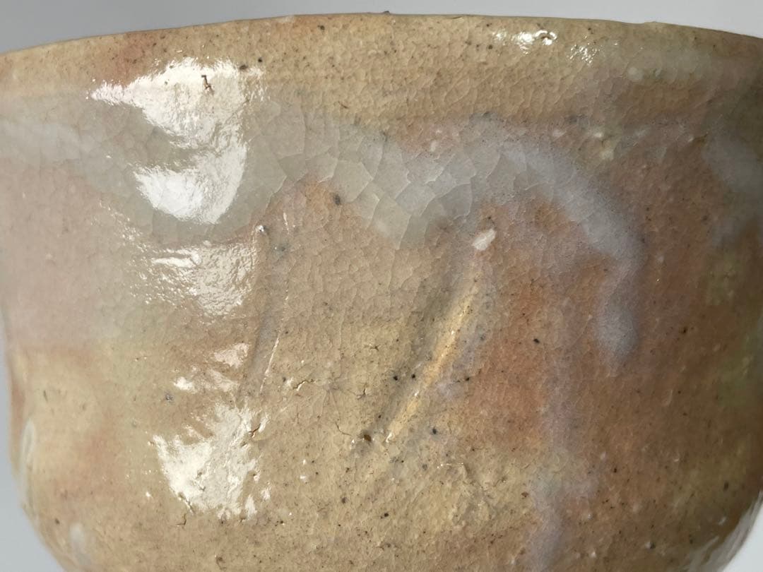 作家物　陶芸家　人間国宝　十代　三輪休雪　萩茶碗　萩焼　共箱　三輪休和