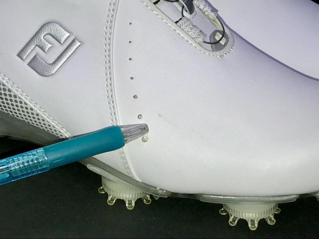 フットジョイ★ゴルフシューズ ダイヤル式 24.5 白×シルバー 99068J