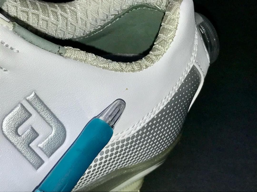 フットジョイ★ゴルフシューズ ダイヤル式 24.5 白×シルバー 99068J