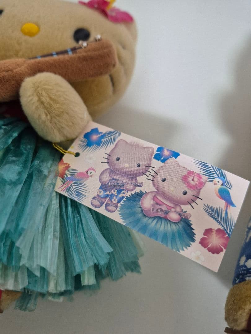 アロハハワイアン　ウクレレ日焼けキティ&ダニエル2体セット