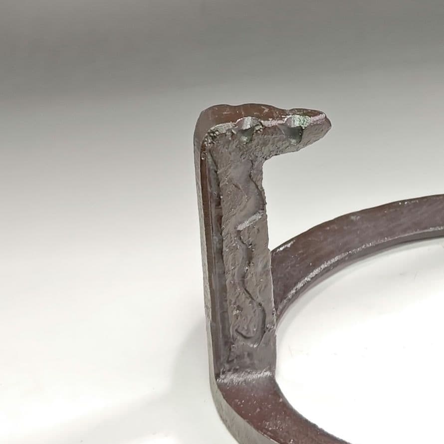 ウ215 五徳『人間国宝　高橋敬典』『虫喰五徳　鉄製　共箱』茶道具