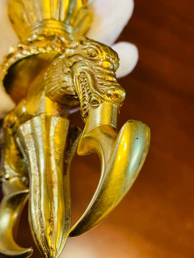 新品 未使用 法具 24金張 三鈷杵 ヴァジュラ 特大 サイズ約23㎝