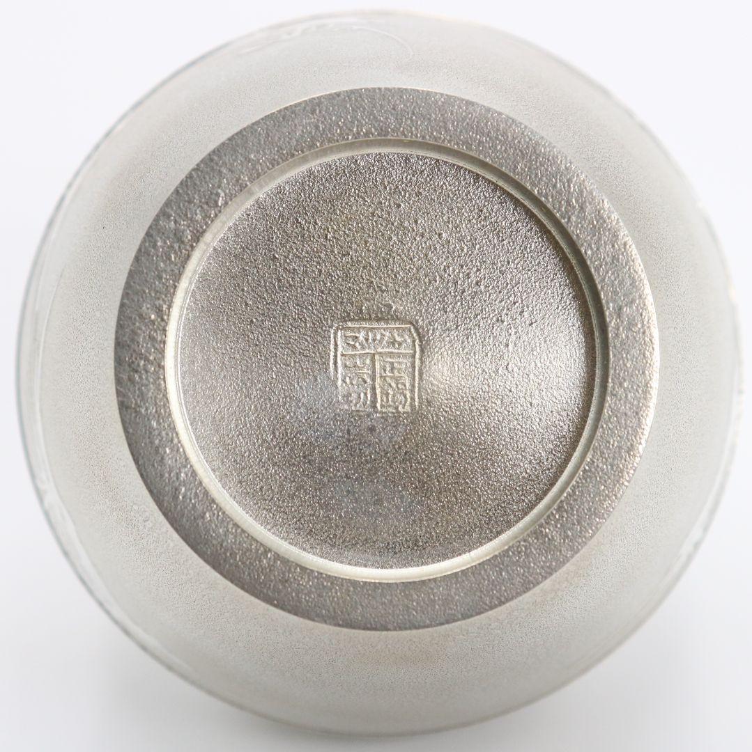 岩切美巧堂造 茶壷 茶心壷 薩摩錫器 煎茶道具 約388g　M256　BC23