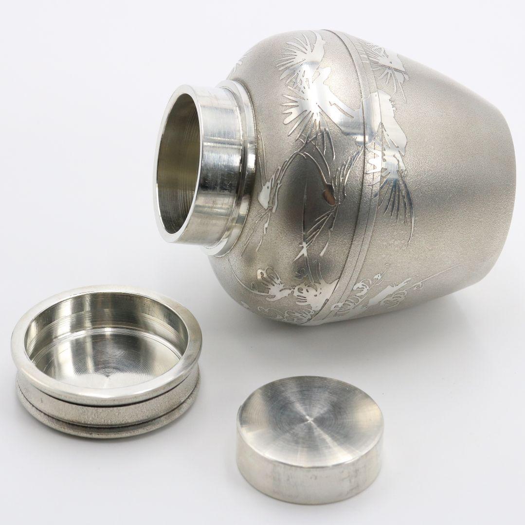 岩切美巧堂造 茶壷 茶心壷 薩摩錫器 煎茶道具 約388g　M256　BC23