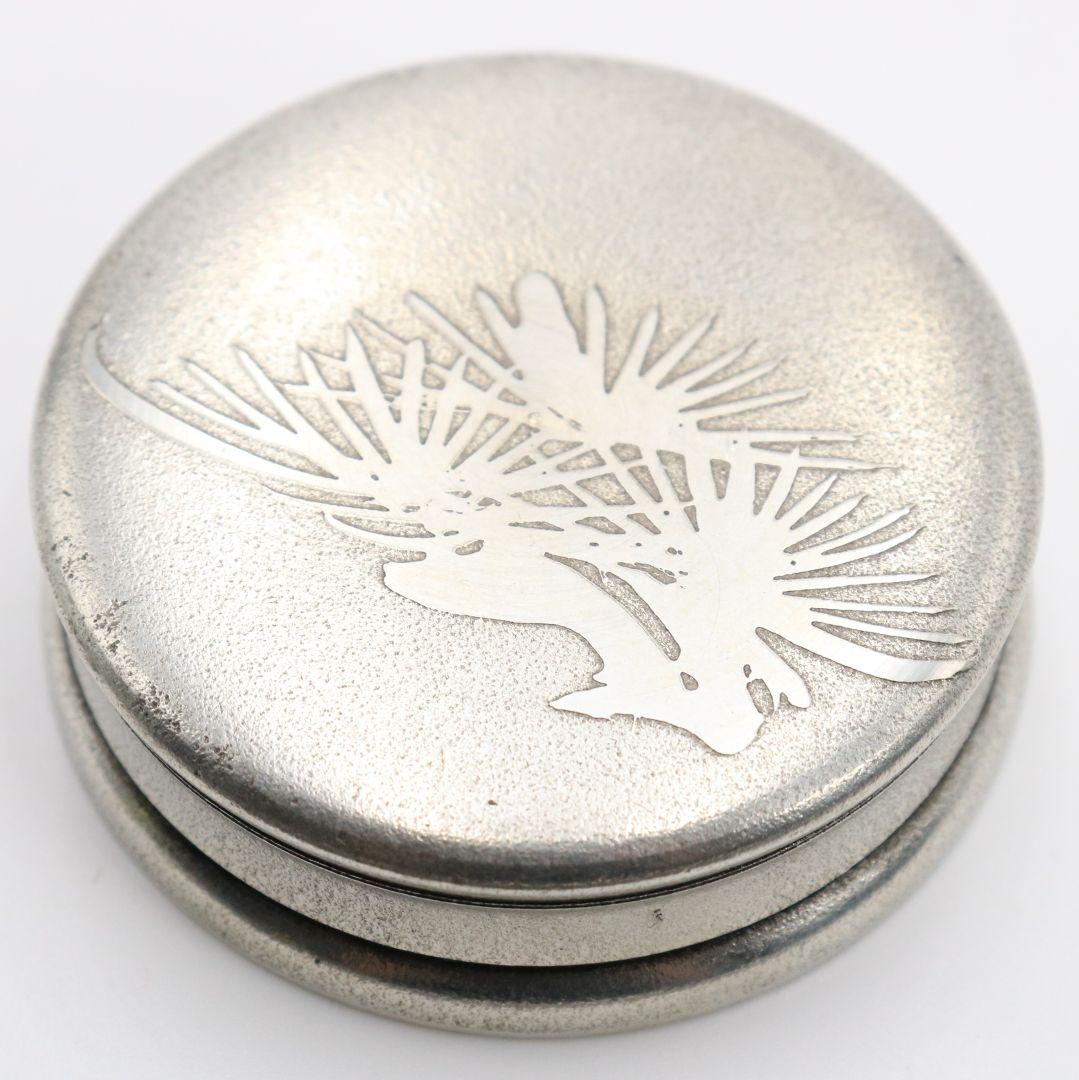 岩切美巧堂造 茶壷 茶心壷 薩摩錫器 煎茶道具 約388g　M256　BC23