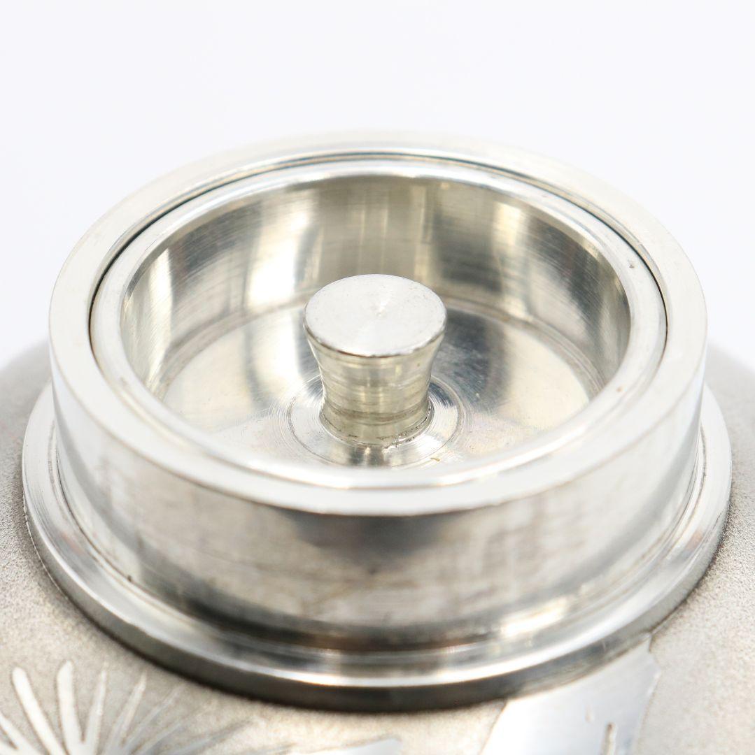 岩切美巧堂造 茶壷 茶心壷 薩摩錫器 煎茶道具 約388g　M256　BC23