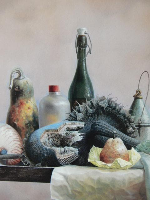 桜田晴義、【静物】、希少な画集より、状態良好、新品高級額装付