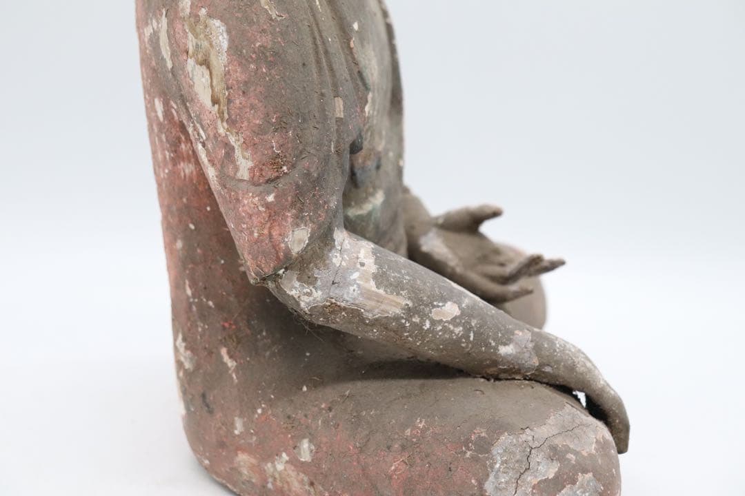 中国　明時代　木造仏像　如来　仏教美術　送料込み1227