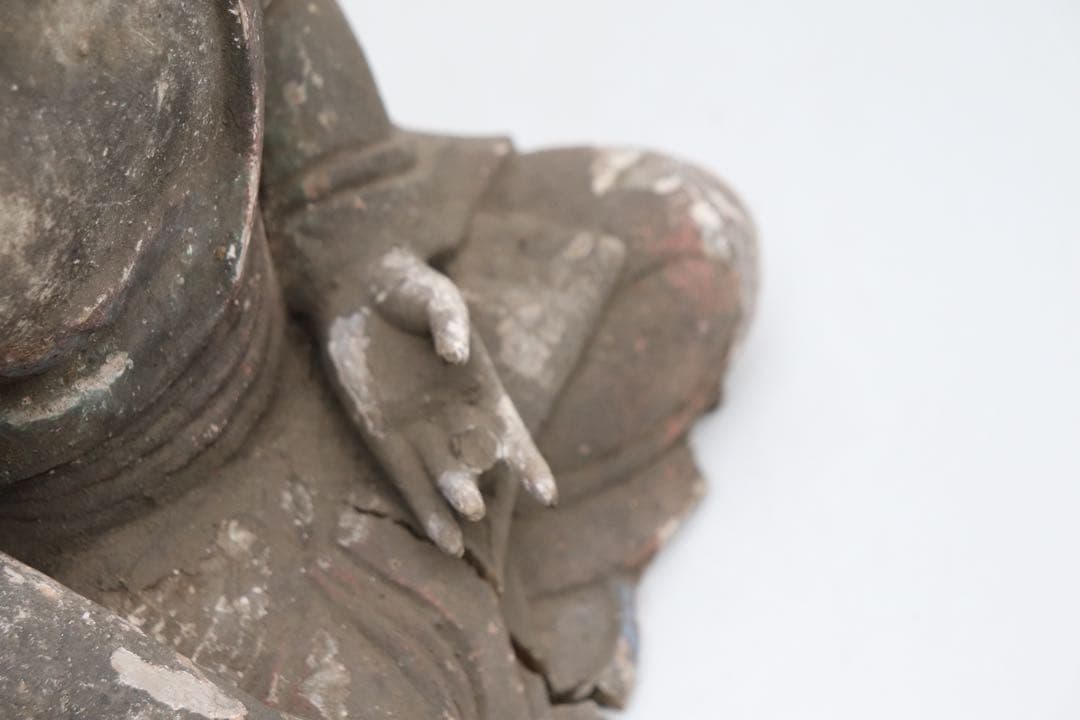 中国　明時代　木造仏像　如来　仏教美術　送料込み1227