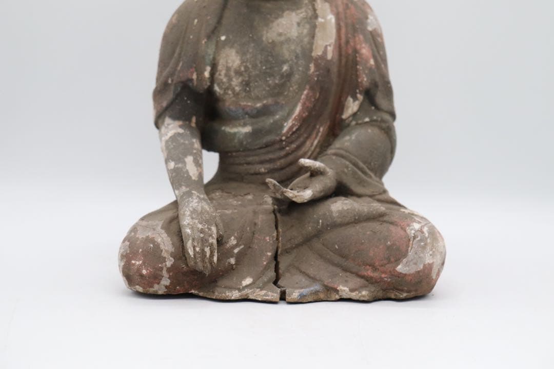 中国　明時代　木造仏像　如来　仏教美術　送料込み1227