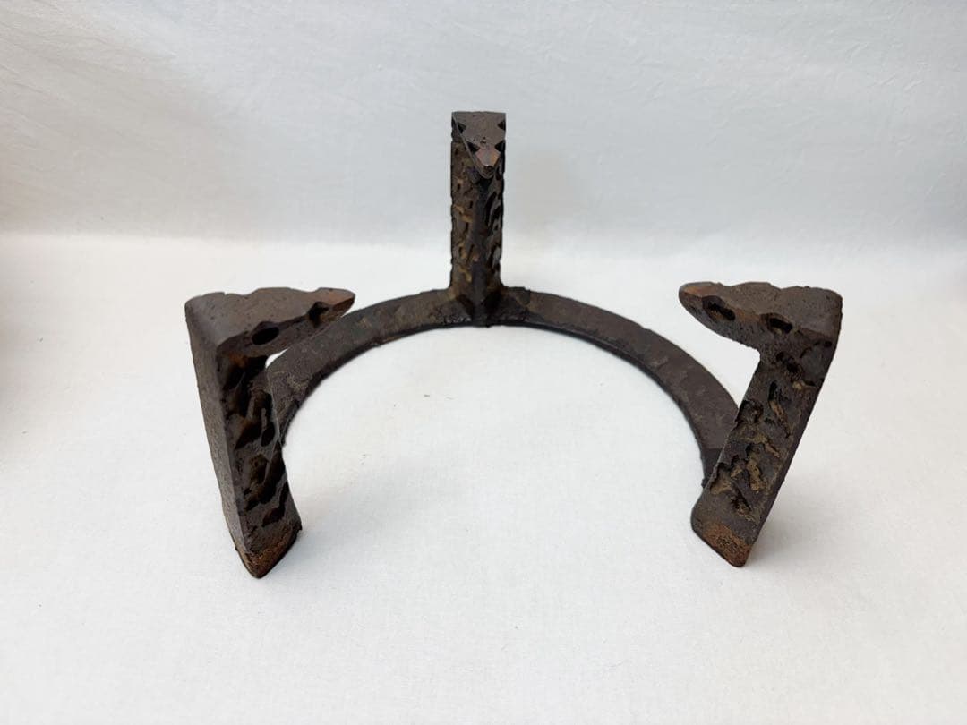 美品 茶道具 寄神崇白造 雲華焼 面取土風炉 清五郎作火箸 灰匙前瓦灰篩五徳 等