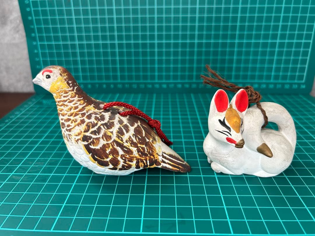 陶器動物置物 10点セット　郷土土産　土鈴など②