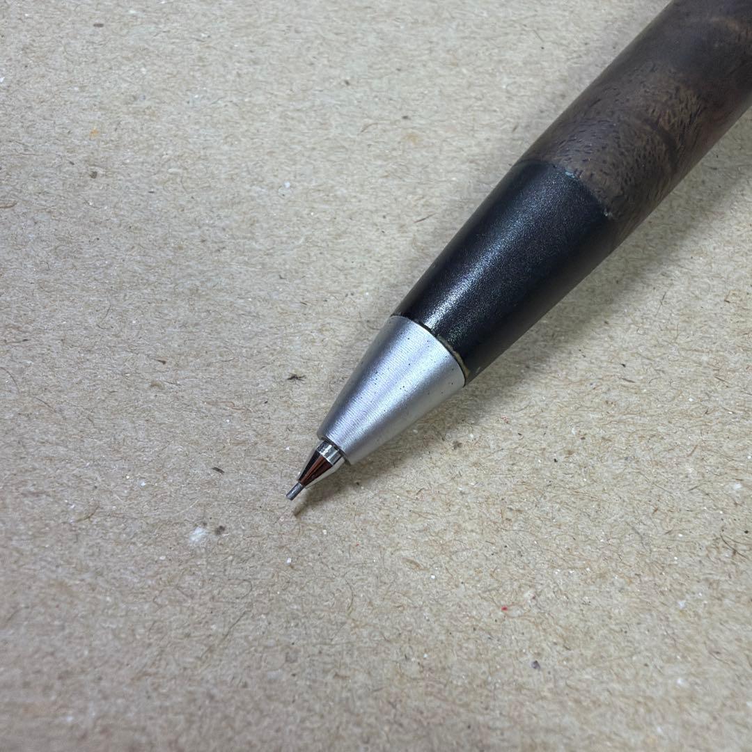 中古品 野原工芸 胡桃 クルミ シャーペン 0.5mm シルバー金具 旧型