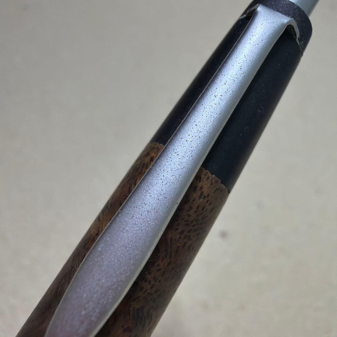 中古品 野原工芸 胡桃 クルミ シャーペン 0.5mm シルバー金具 旧型