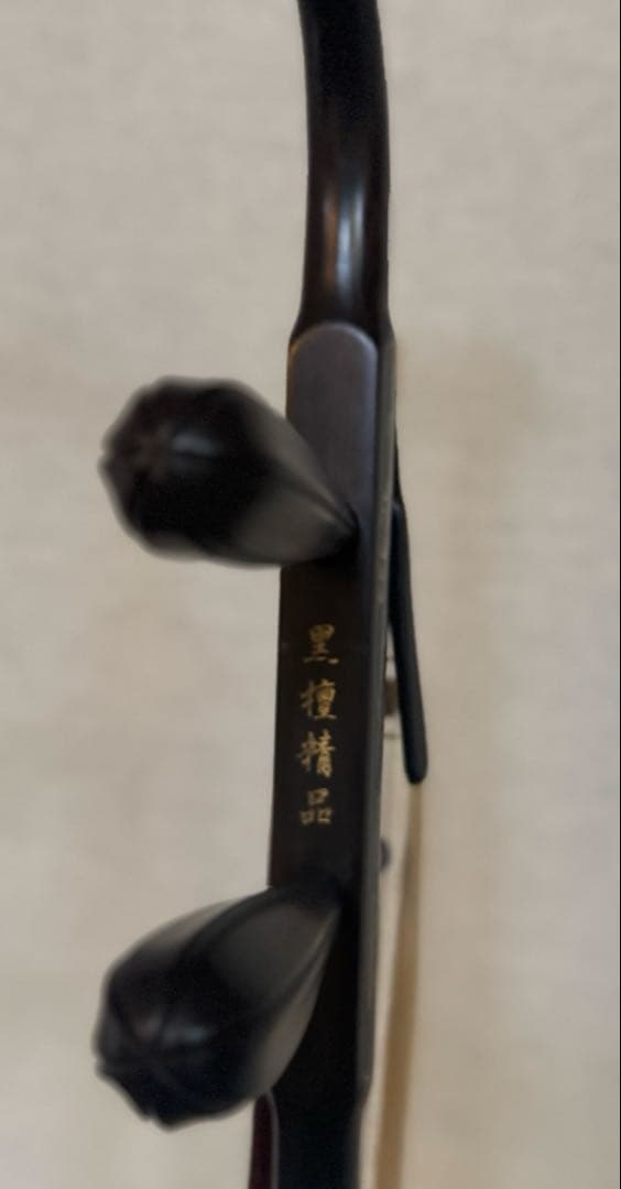 名師堂 黒檀 二胡 弓あり ケース付き 中国弦楽器